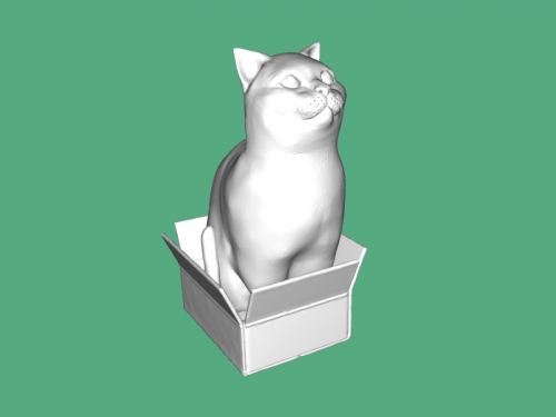 Cat In Box Free 3d Model Download Stl File