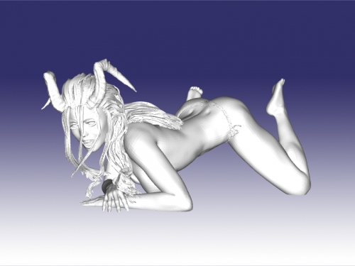 3d model description Demonic girl in a bikini (stl file). 