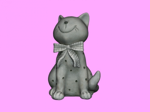 Ceramic Cat Free 3d Model Download Obj File