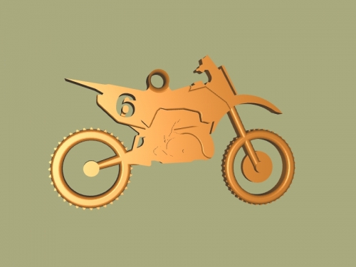 Motorcycle keychain free 3d model - download stl file