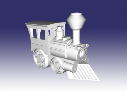Cartoon locomotive free 3d model - download stl file