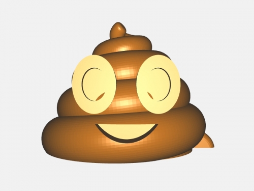 Free OBJ file Caca - emoji - shit - popo 💩・3D printable model to