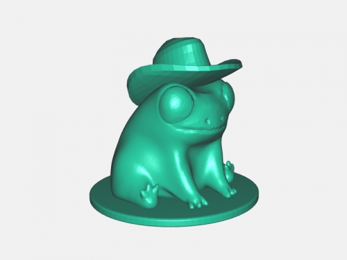 Frog in a hat free stl file