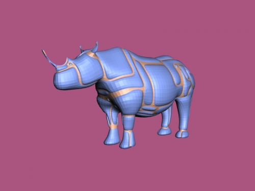 Rhino Sculpture Free 3d Model Download Obj File