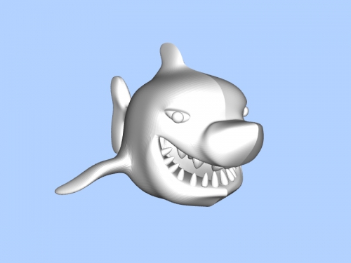 Cartoon shark free 3d model - download stl file