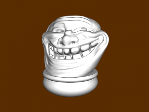 Troll Face Skull 3D printable 3D model 3D printable