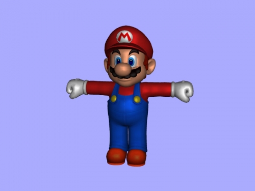 Super Mario Free 3d Model Download Obj File