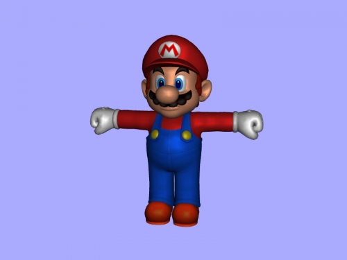 Super Mario free 3d model - download obj file