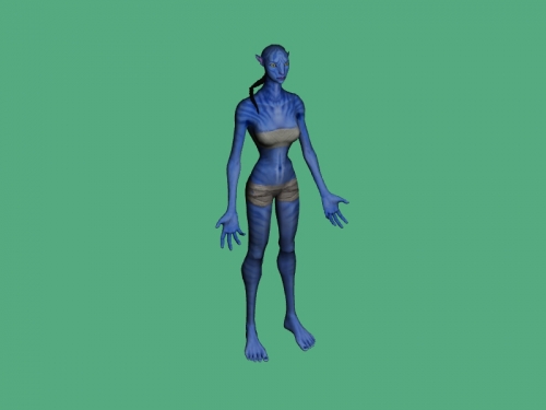 Na'vi female free 3d model - download obj file