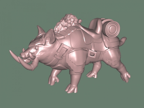 Fighting boar free 3d model - download stl file