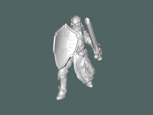 3d model description Armed knight in armor (stl file). 