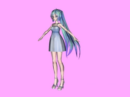 Cute anime girl free 3d model - download obj file
