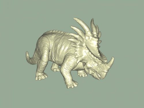 Описание 3d модели Рогатый динозавр из мелового периода (stl файл). 