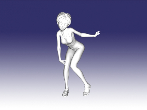Описание 3d модели Улыбающаяся девушка из аниме (stl файл). 