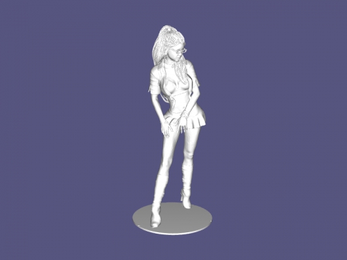 Описание 3d модели Молодая девушка в модной одежде (stl файл). 
