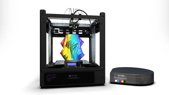 ST3D Chameleon - первый полноцветный 3D принтер