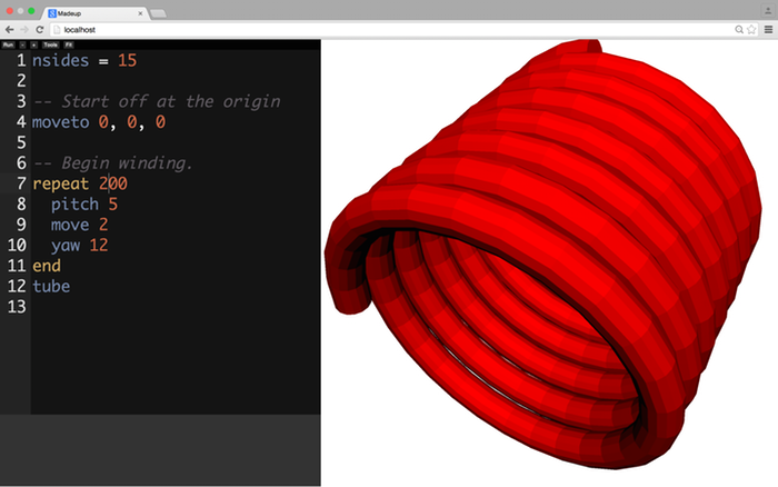 Madeup - язык программирования для 3D печати