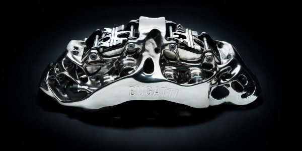 Самый большой и легкий напечатанный титановый тормозной суппорт для Bugatti